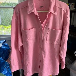 Aerie Soft Pink Textured Top